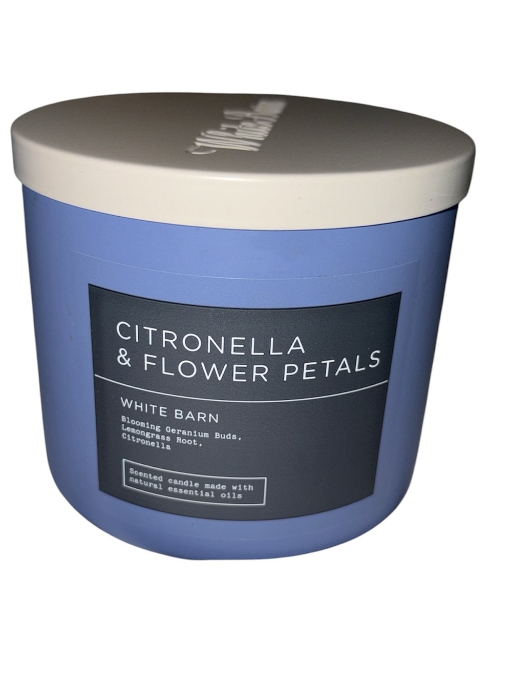 Bath & Body Works White Barn Citronella & Flower Petals Candle 14.5 oz 3wick New